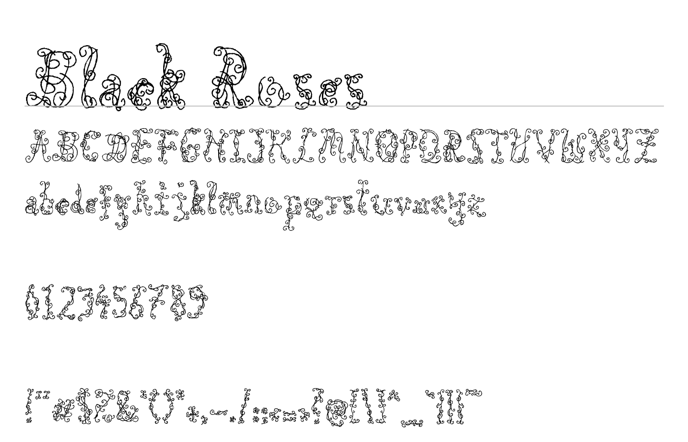 Black Roses Font preview