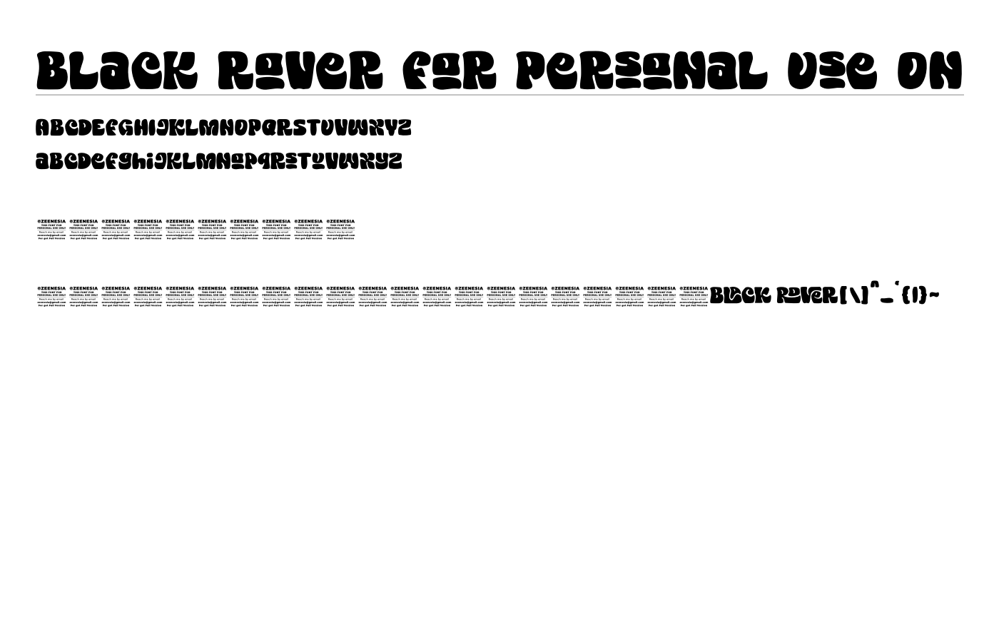 Black Rover Font preview