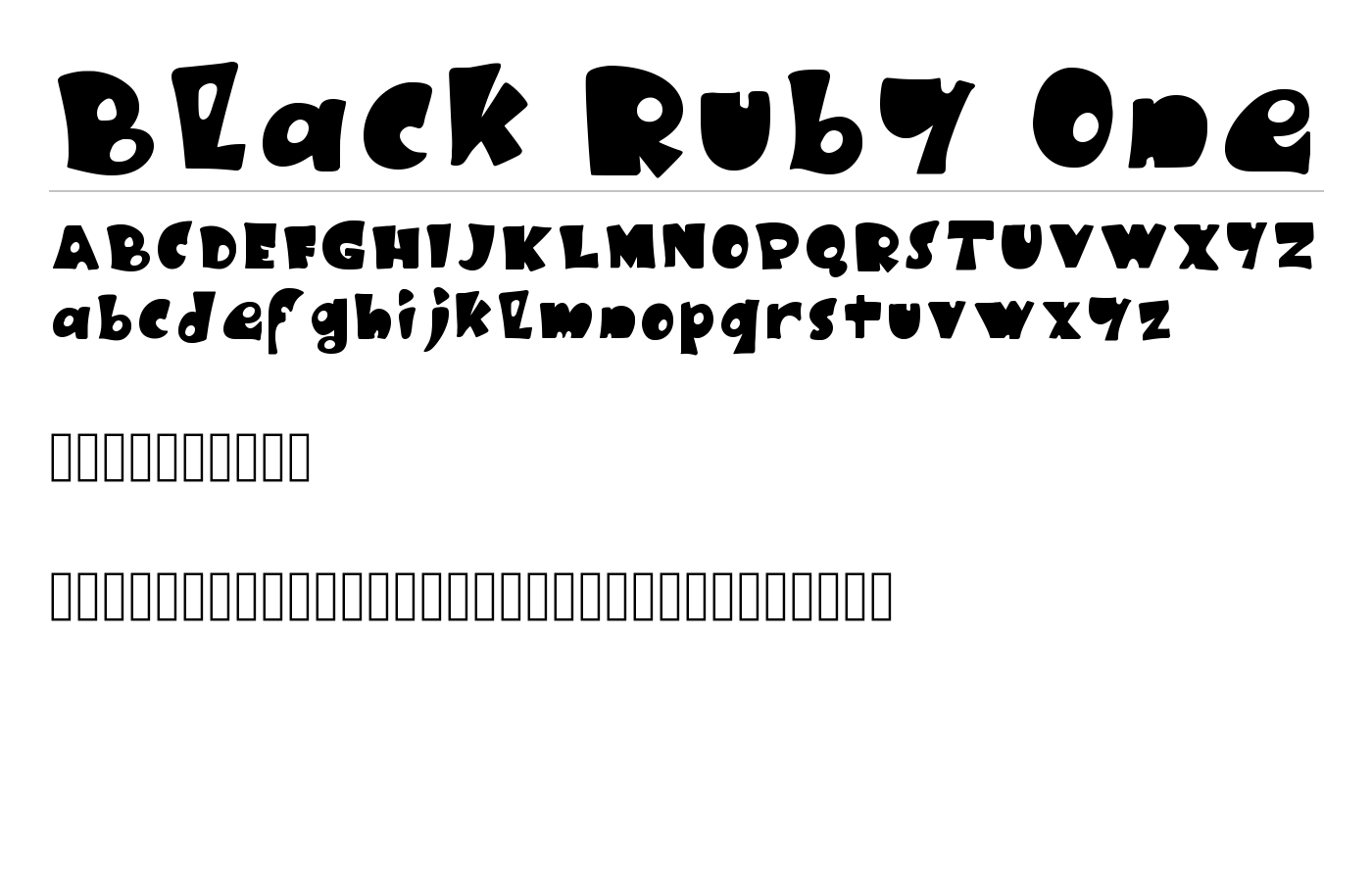 Black Ruby One Font preview