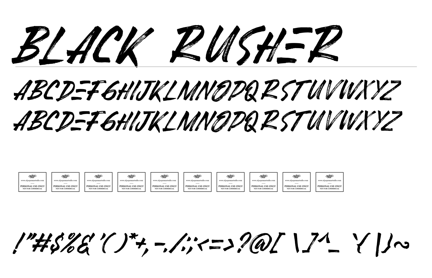 Black Rusher Font preview