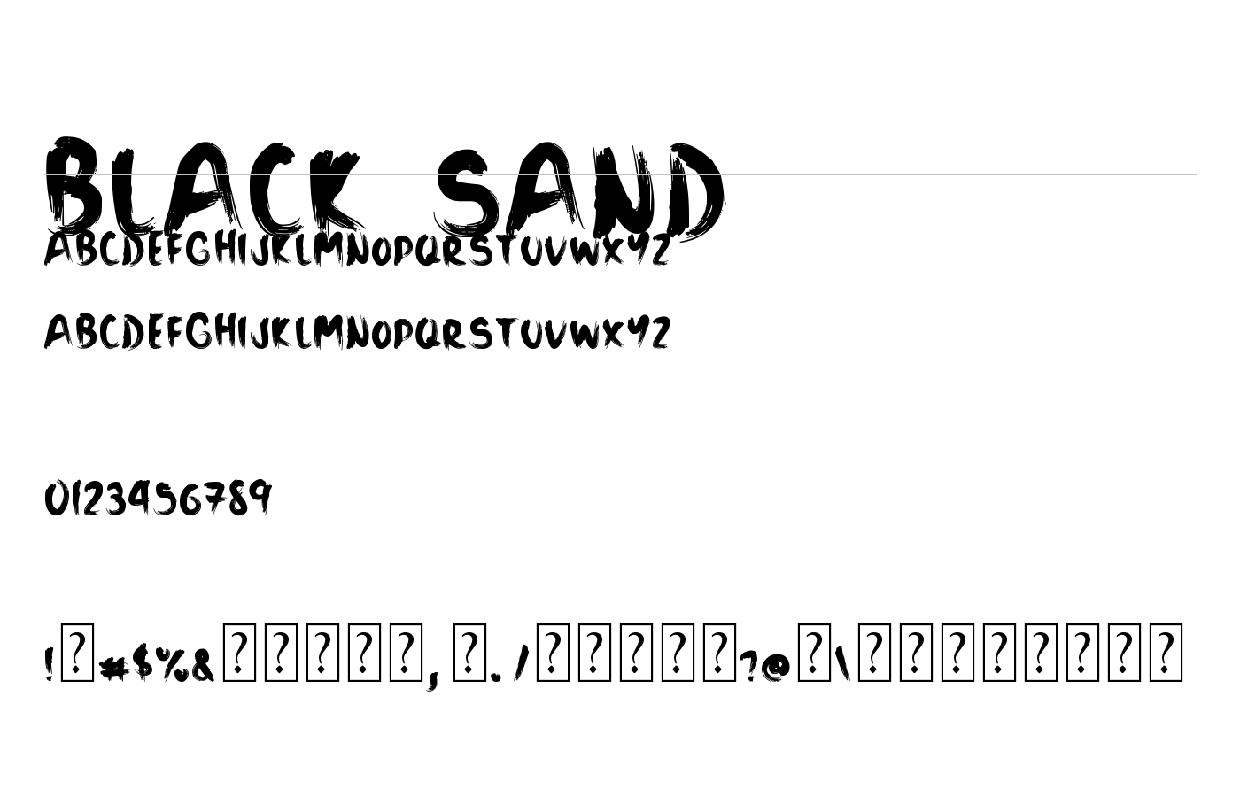 Black Sand Font preview