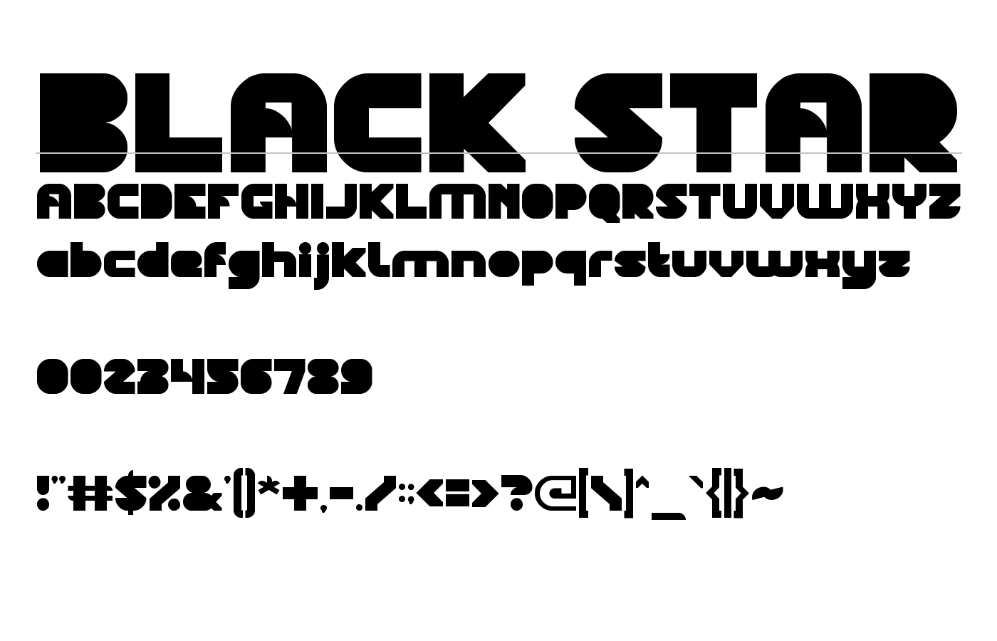 BLACK STAR Font preview