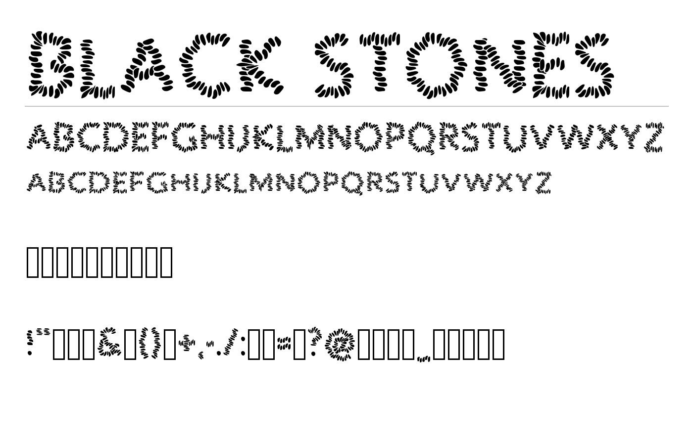 BLACK STONES Font preview