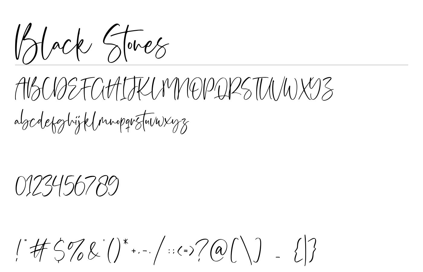 Black Stones Font preview