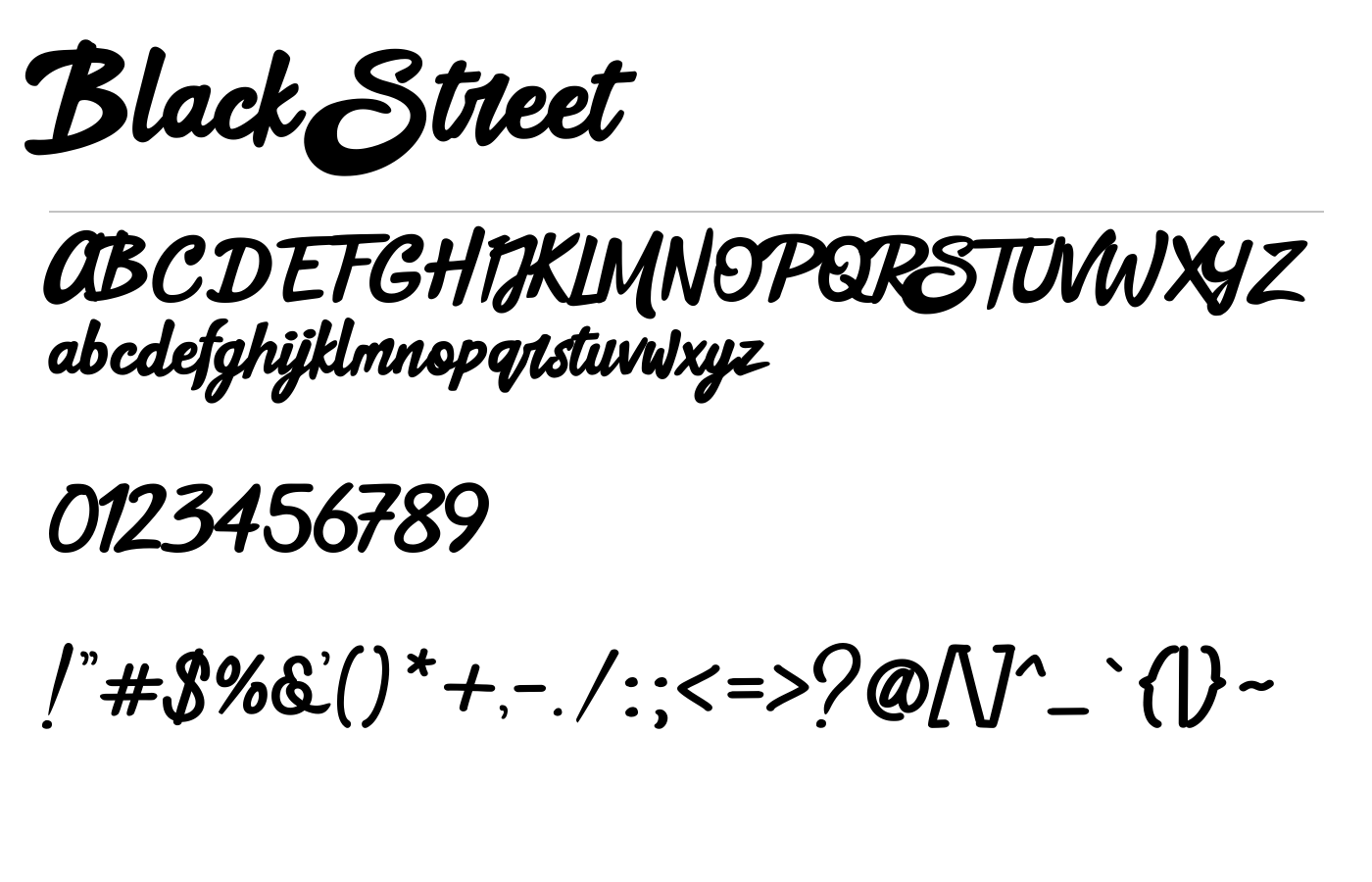 Black Street Font preview