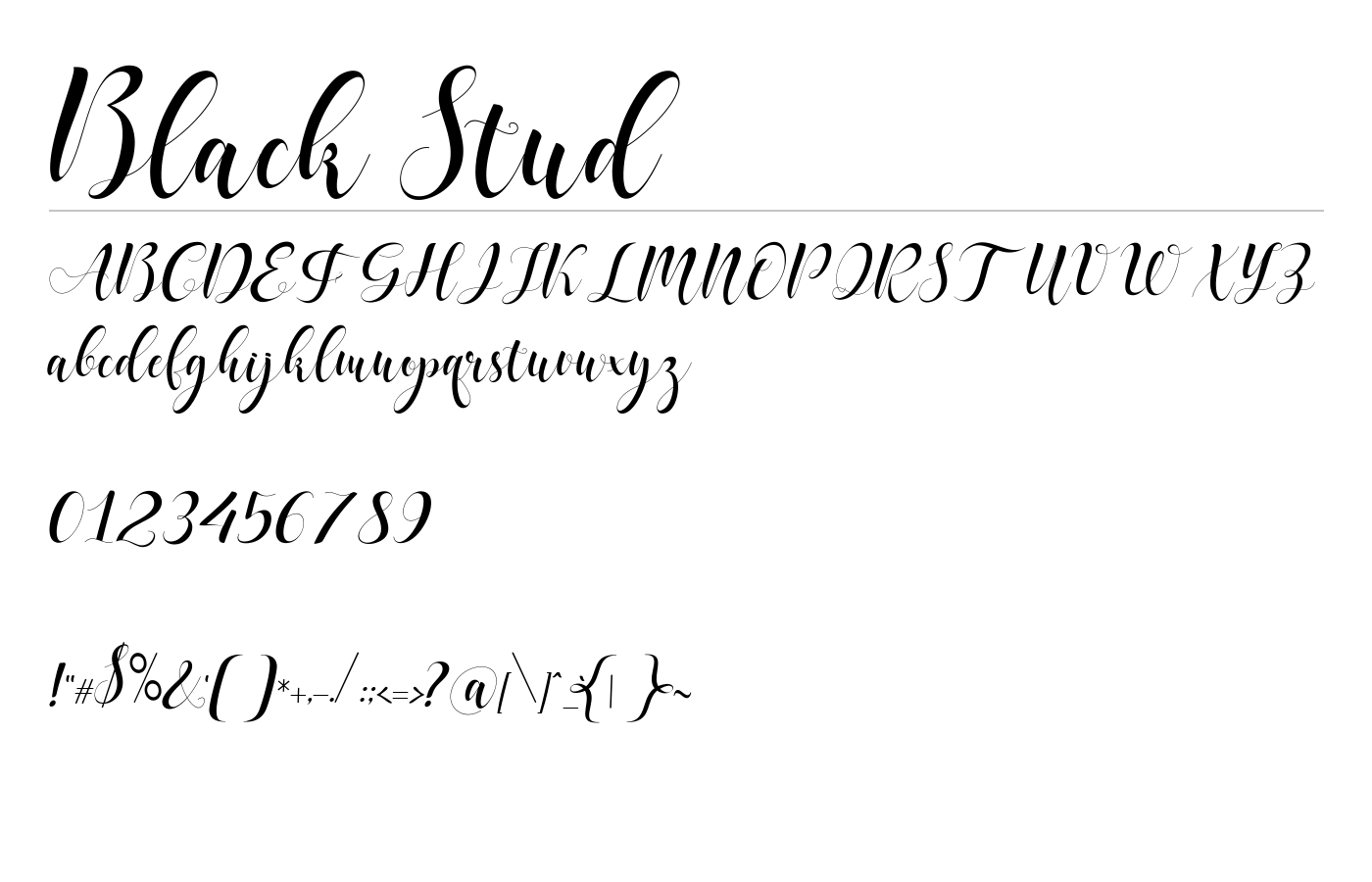 Black Stud Font preview