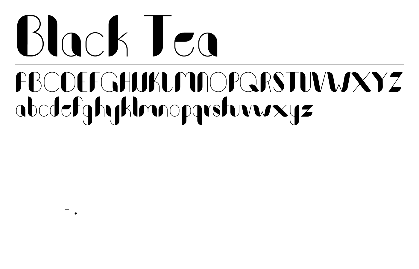 Black Tea Font preview