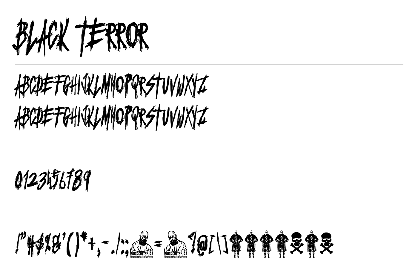 Black Terror Font preview