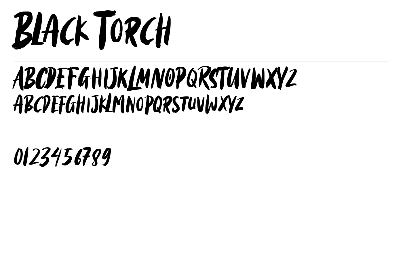 Black Torch Font preview