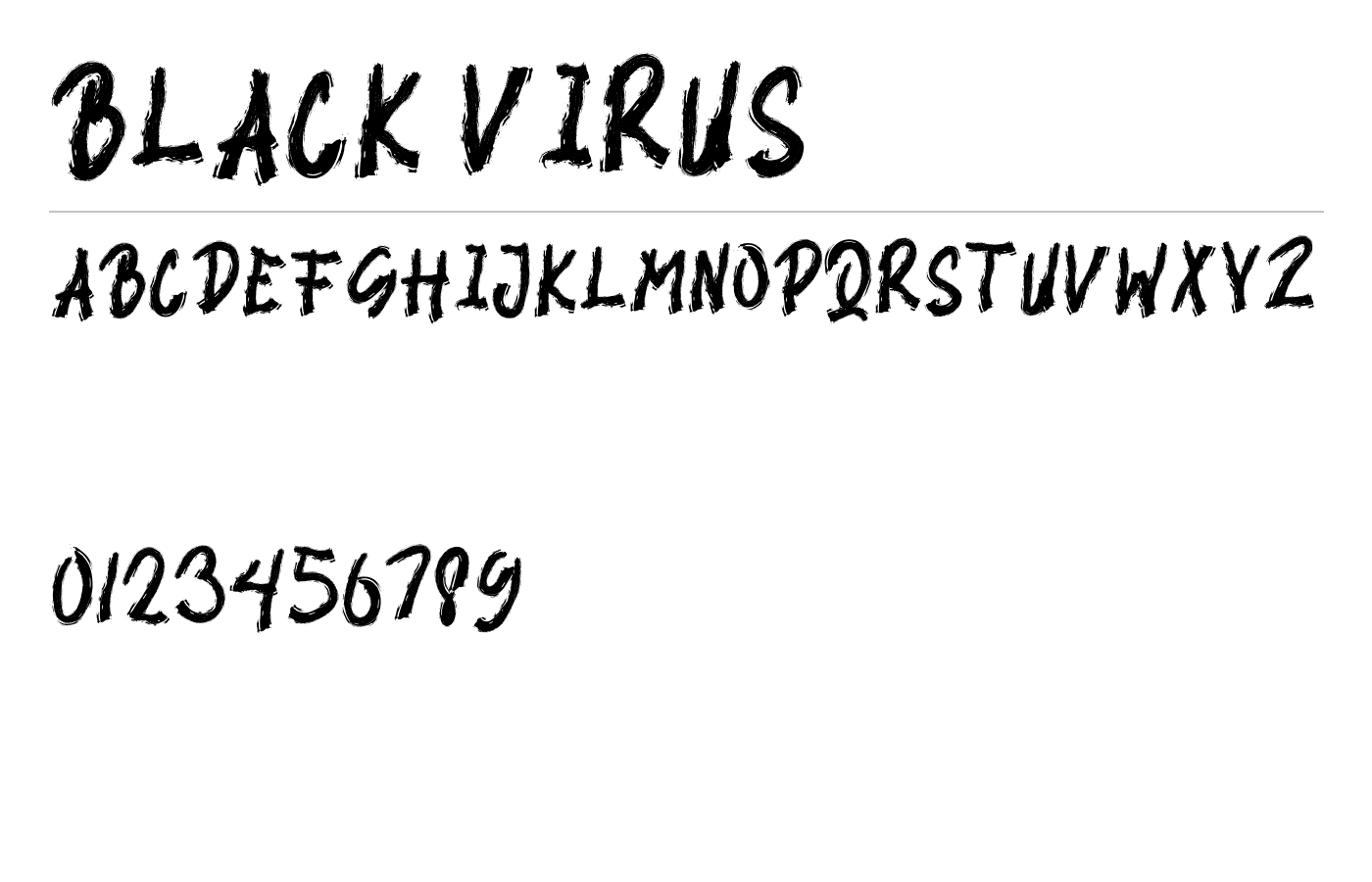 BLACK VIRUS Font preview