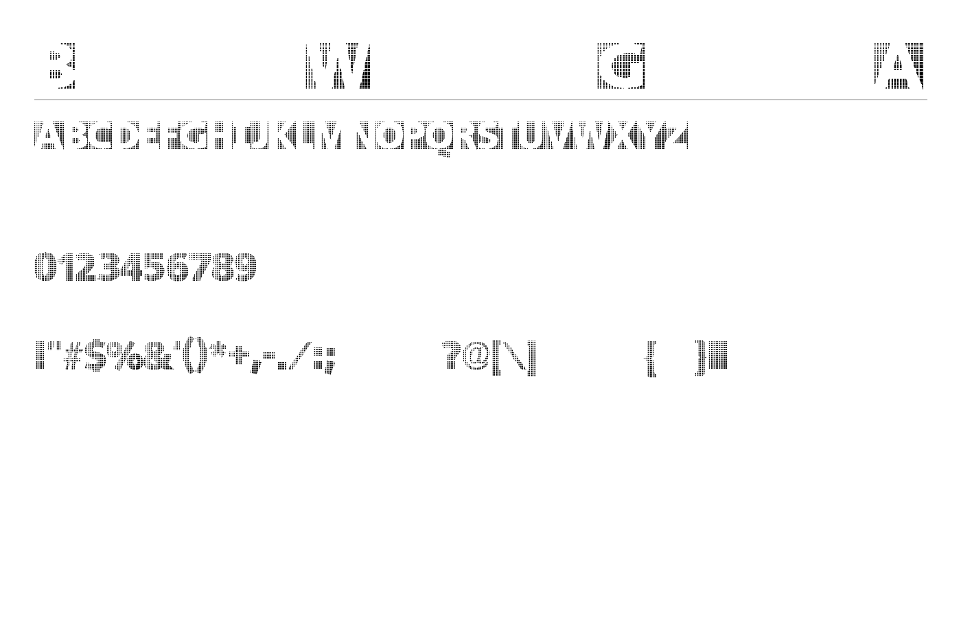 BlackWhiteGridsA Font preview