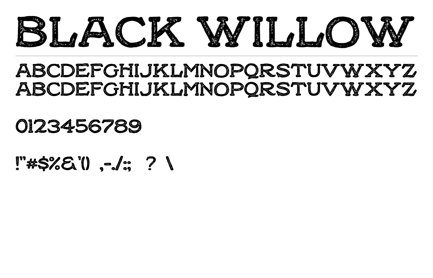 Black Willow Font preview