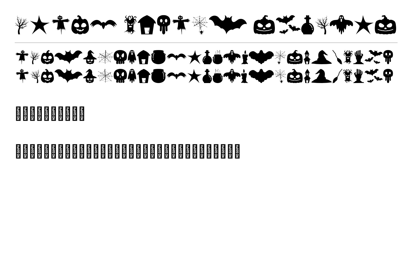 Black Wizard Symbols Font preview