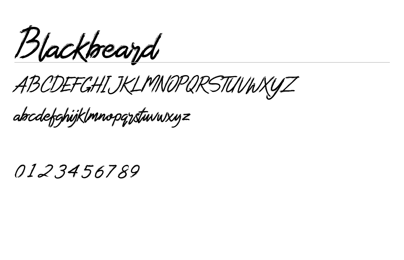 Blackbeard Font preview