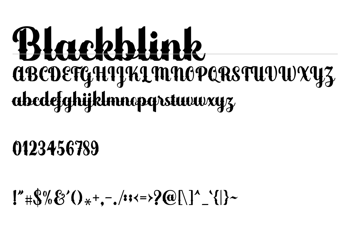Blackblink Font preview
