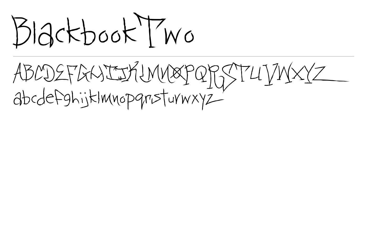 BlackbookTwo Font preview