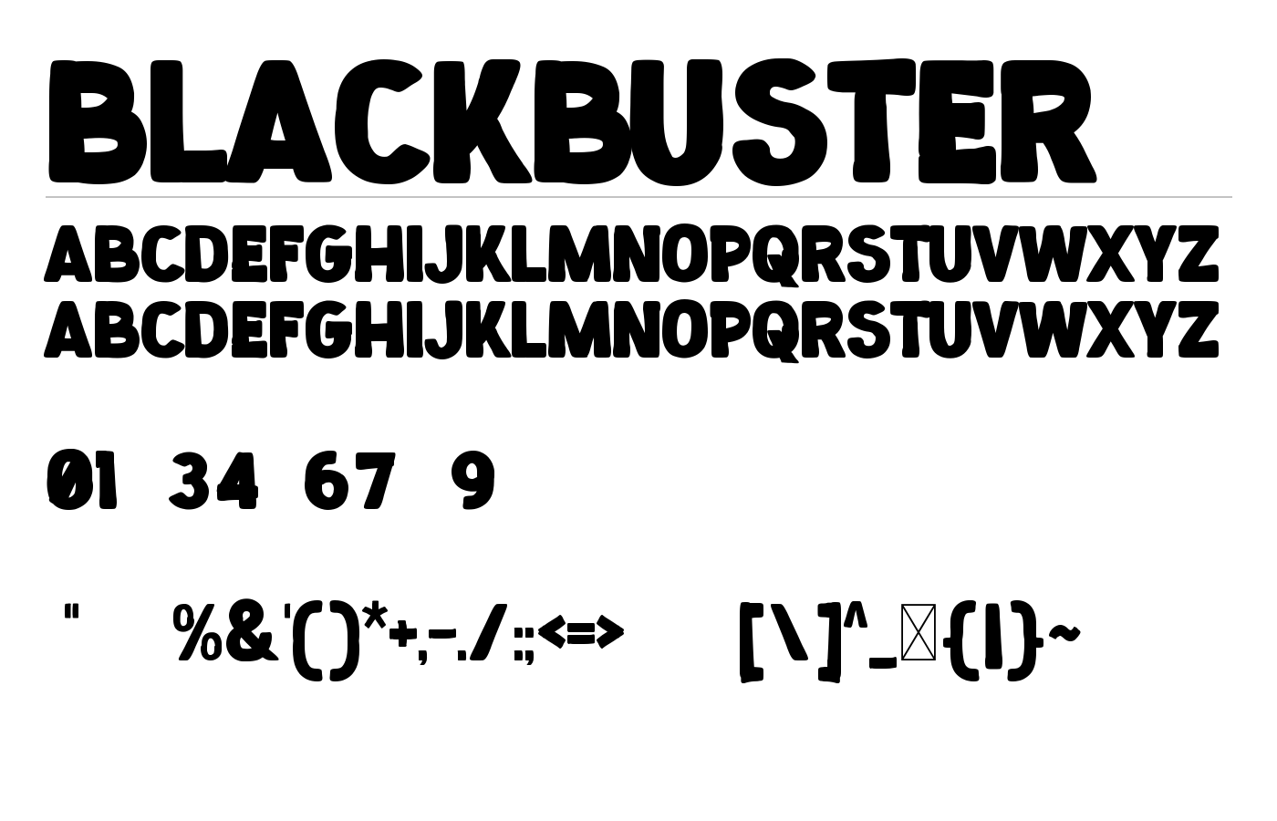 blackbuster Font preview