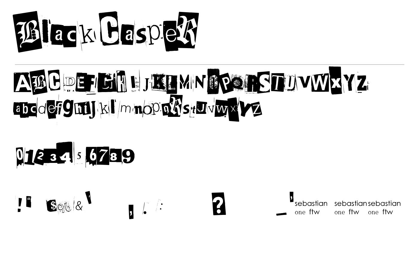 BlackCasper Font preview