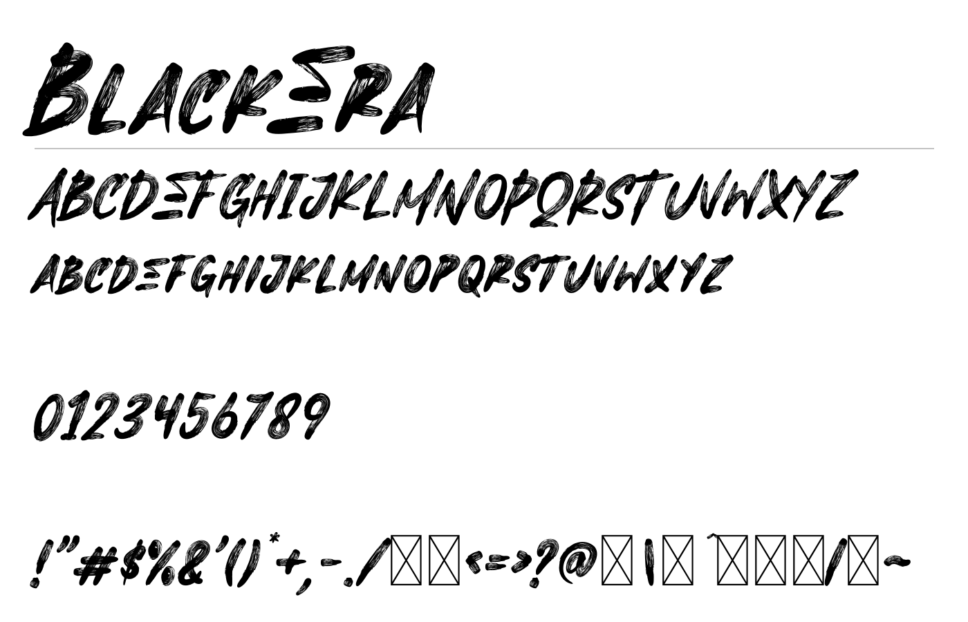 BlackEra Font preview
