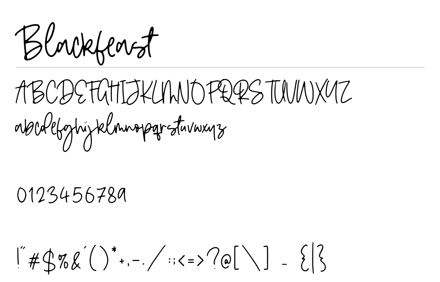 Blackfeast Font preview