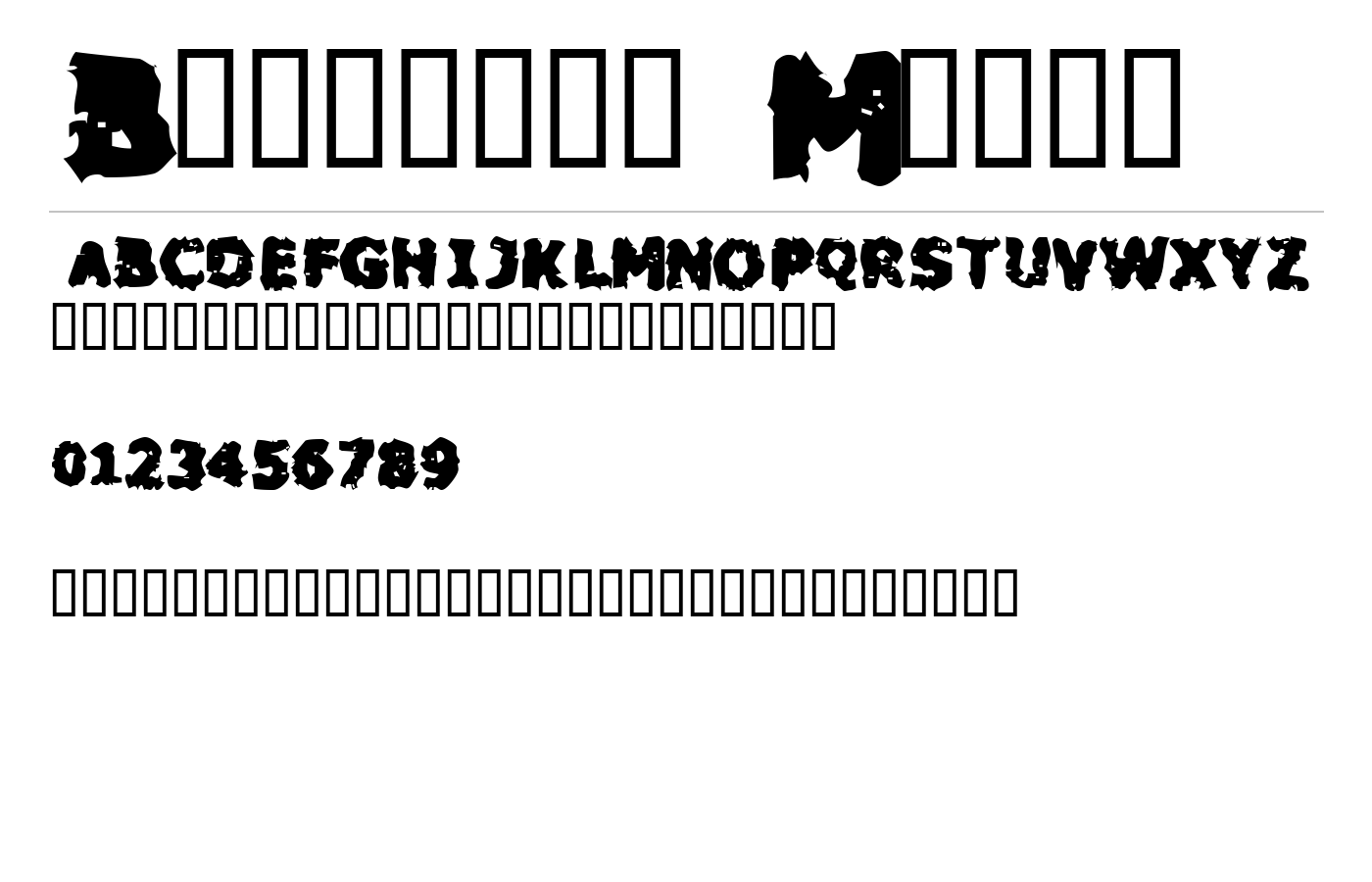 Blackfly Mambo Font preview