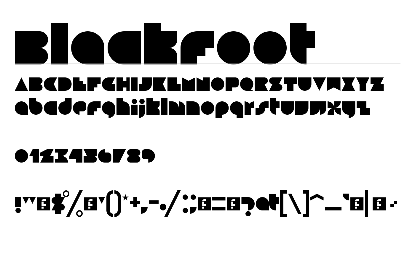 Blackfoot Font preview