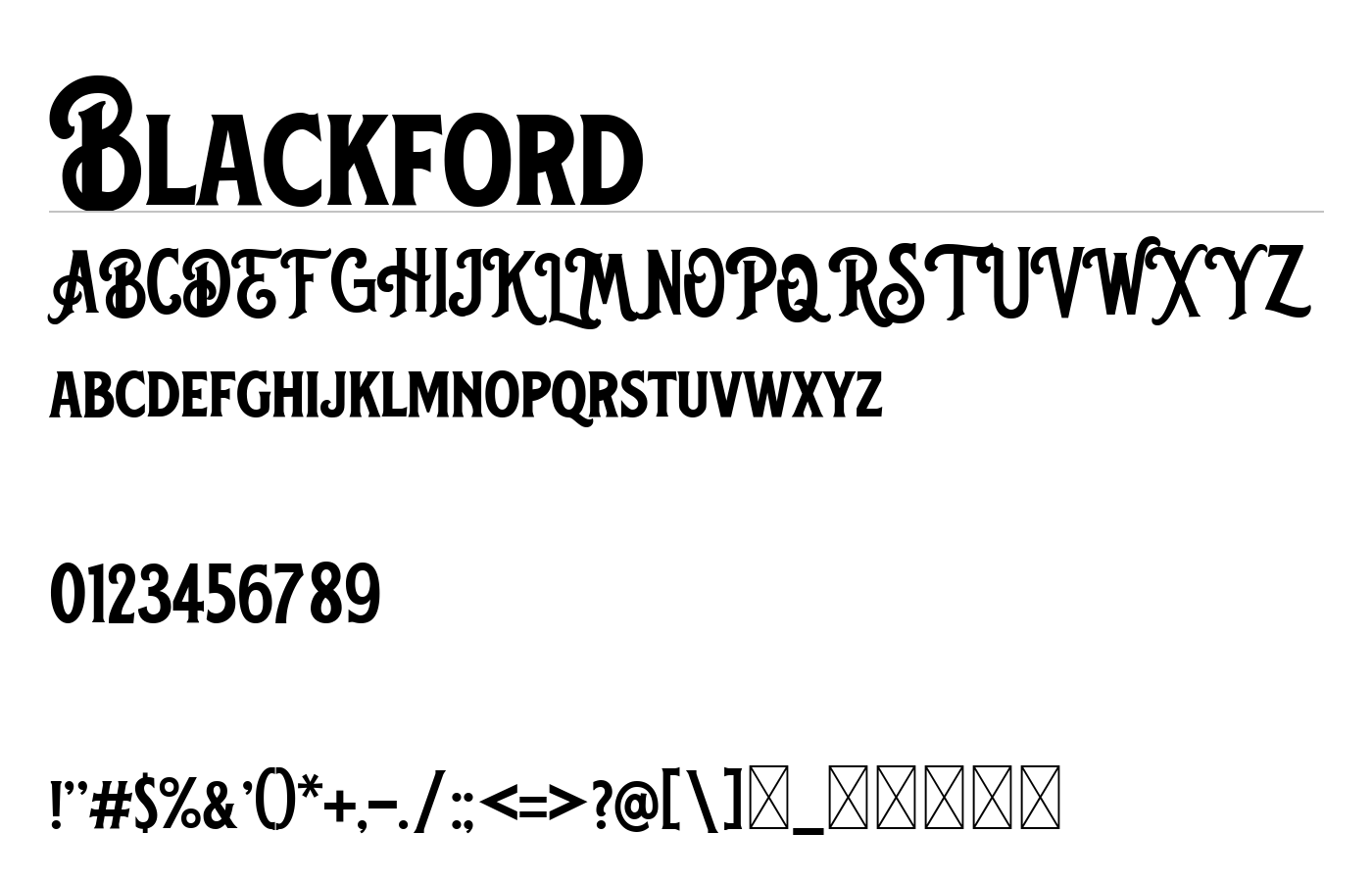 Blackford Font preview