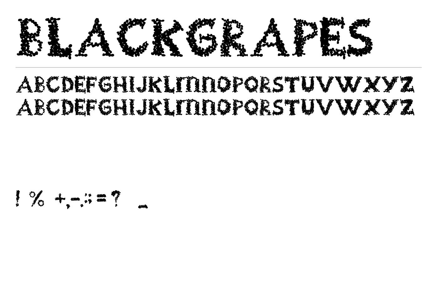 BlackGrapes Font preview