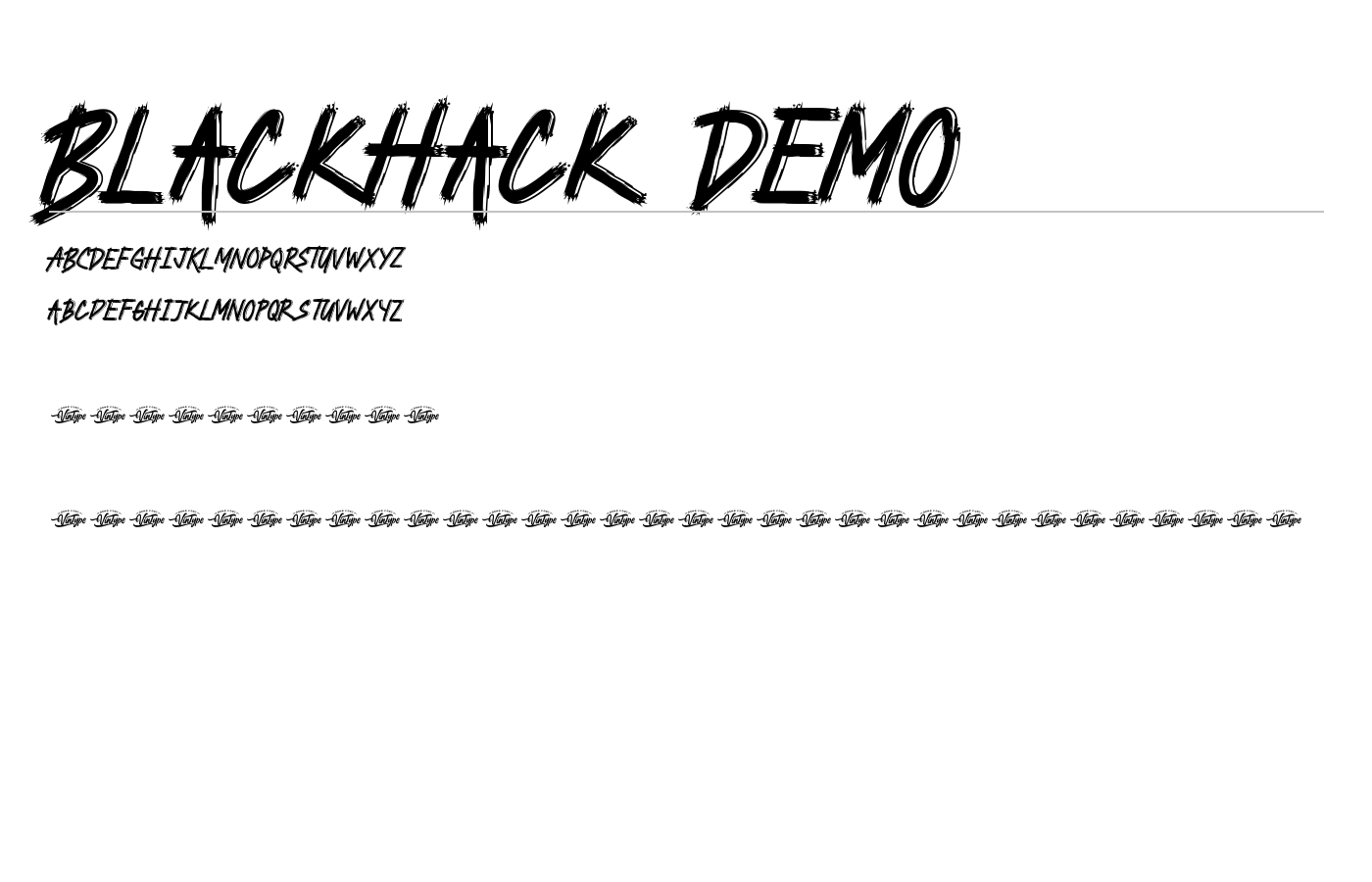 Blackhack Demo Font preview