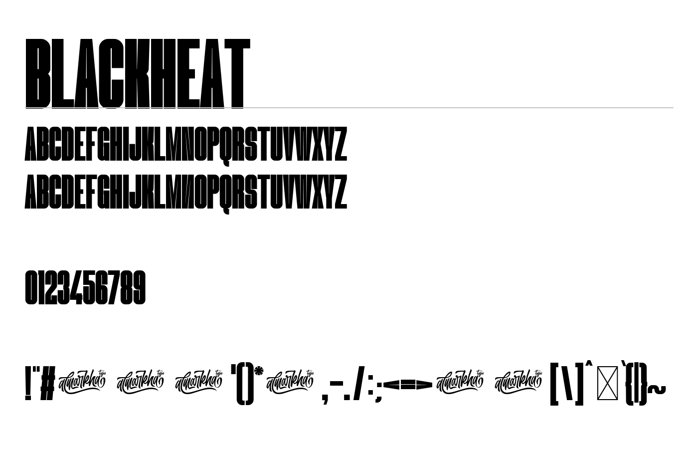 Blackheat Font preview