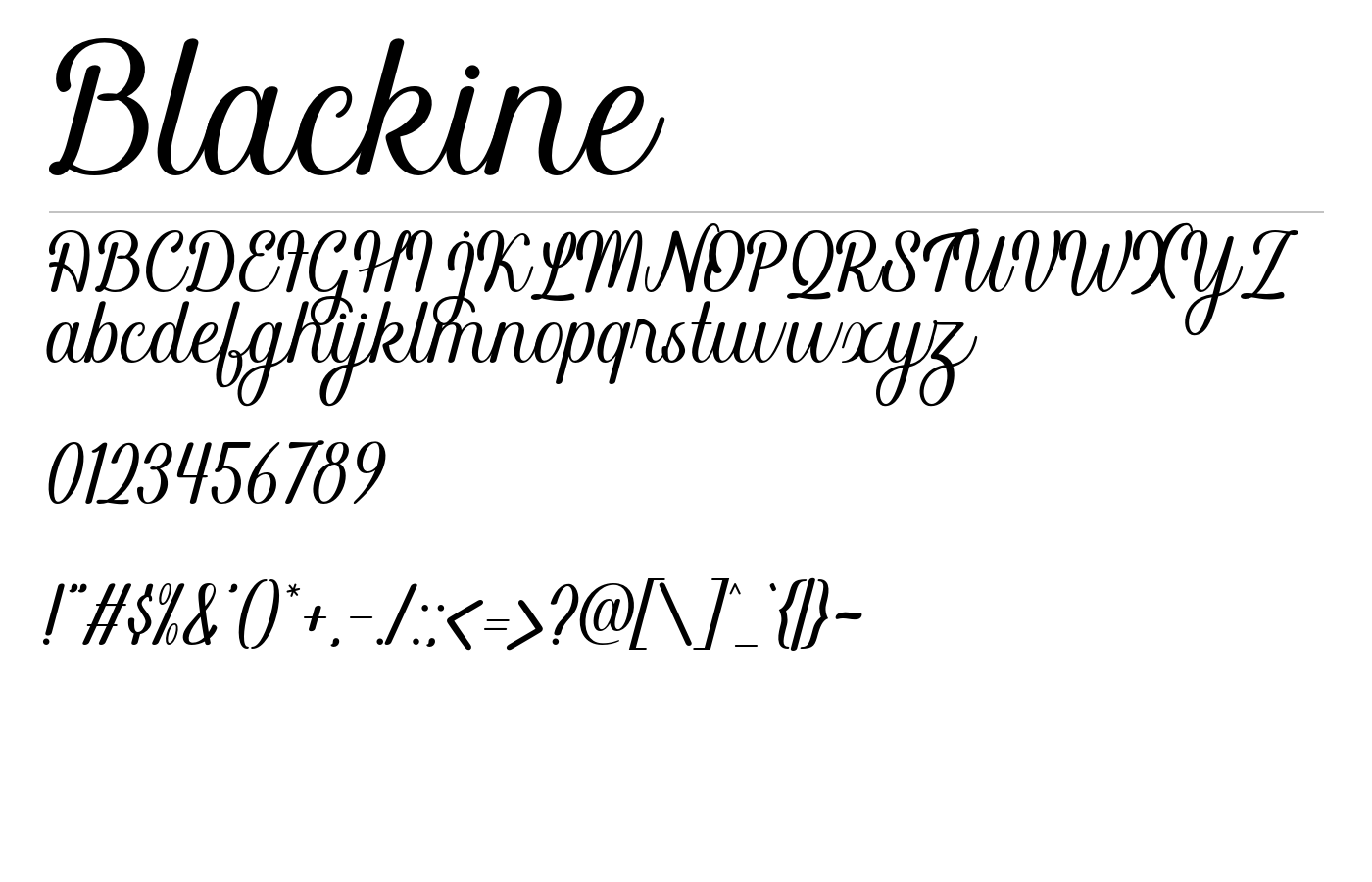 Blackine Font preview
