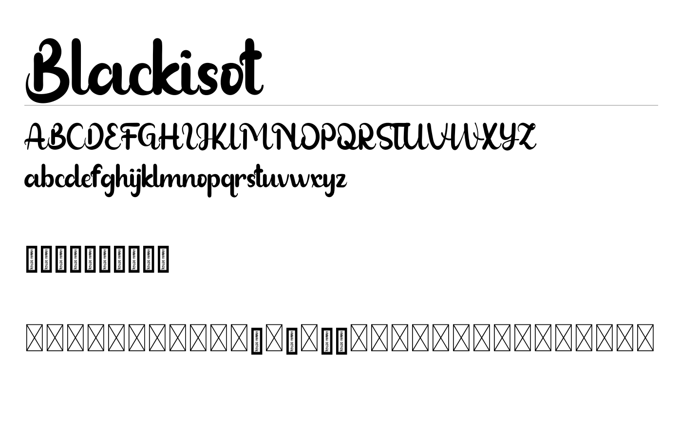 Blackisot Font preview