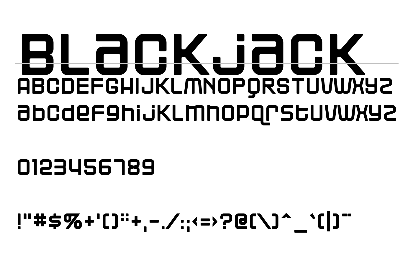 Blackjack Font preview