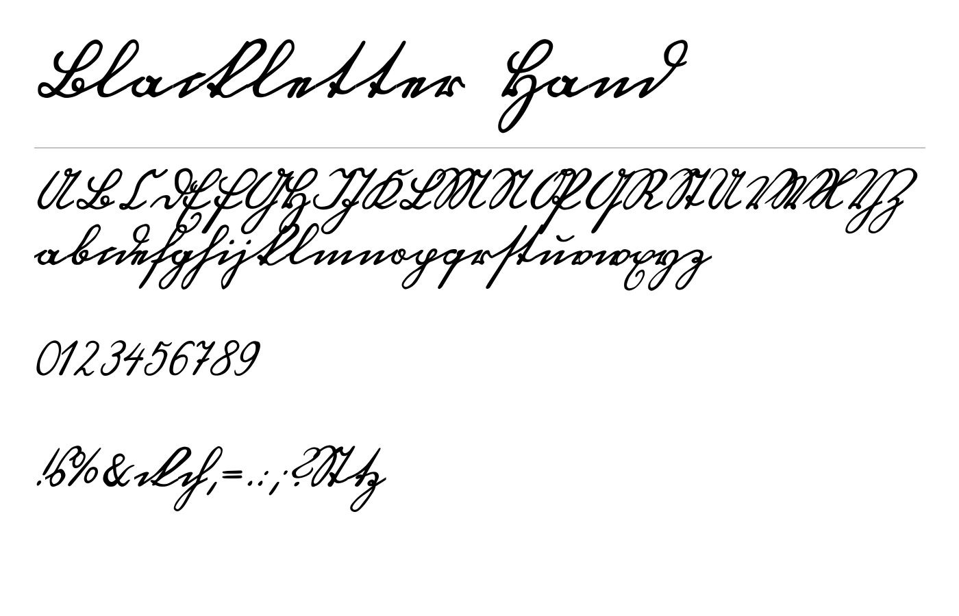 Blackletter Hand Font preview