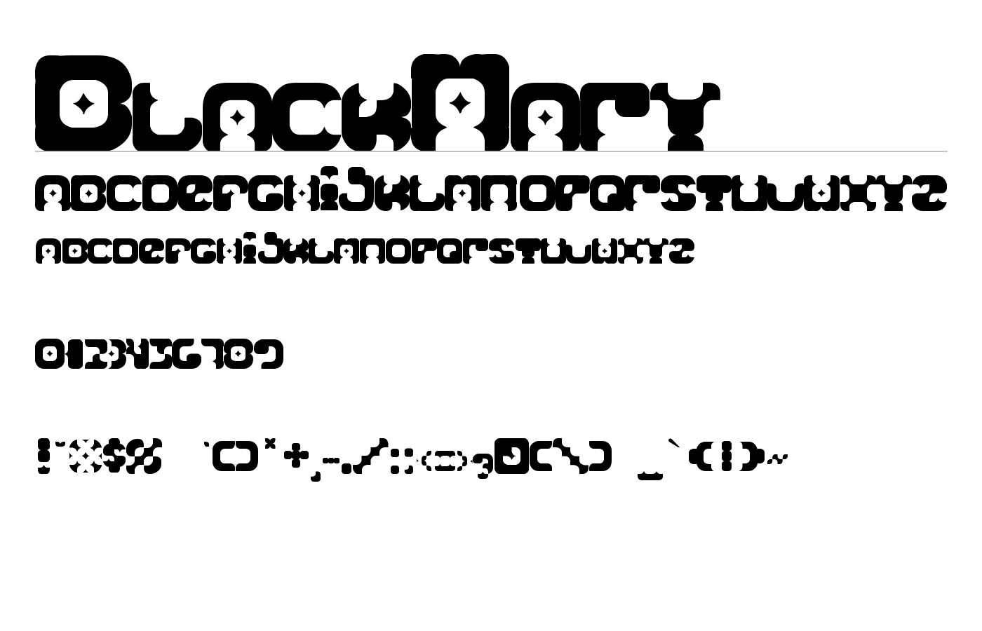 BlackMary Font preview