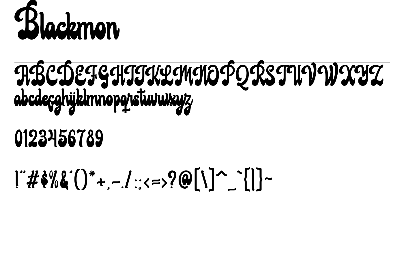 Blackmon Font preview