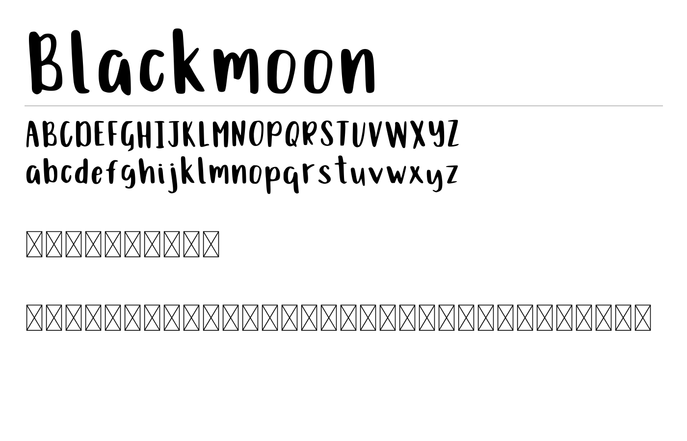 Blackmoon Font preview