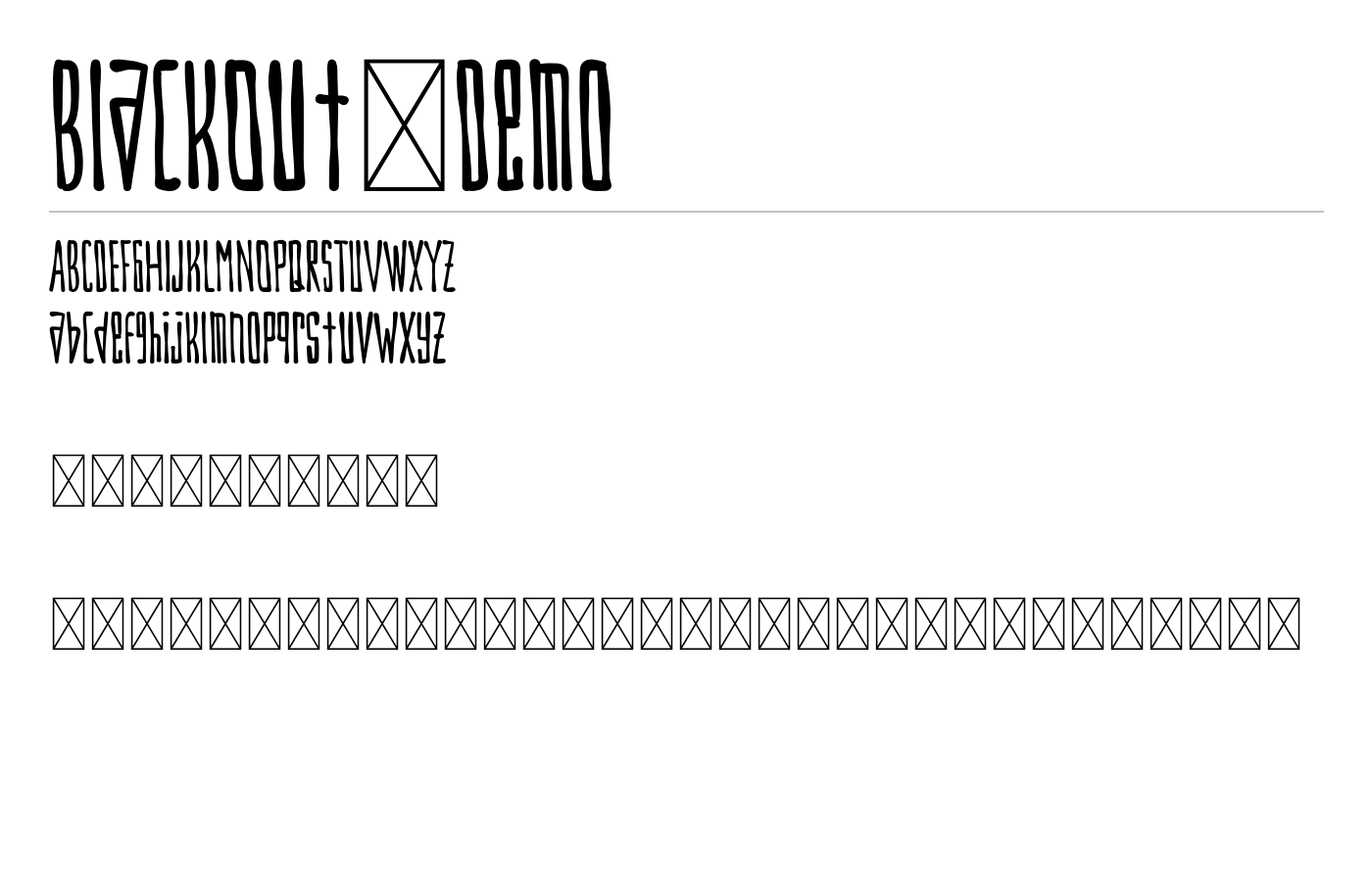 BlackOut-Demo Font preview