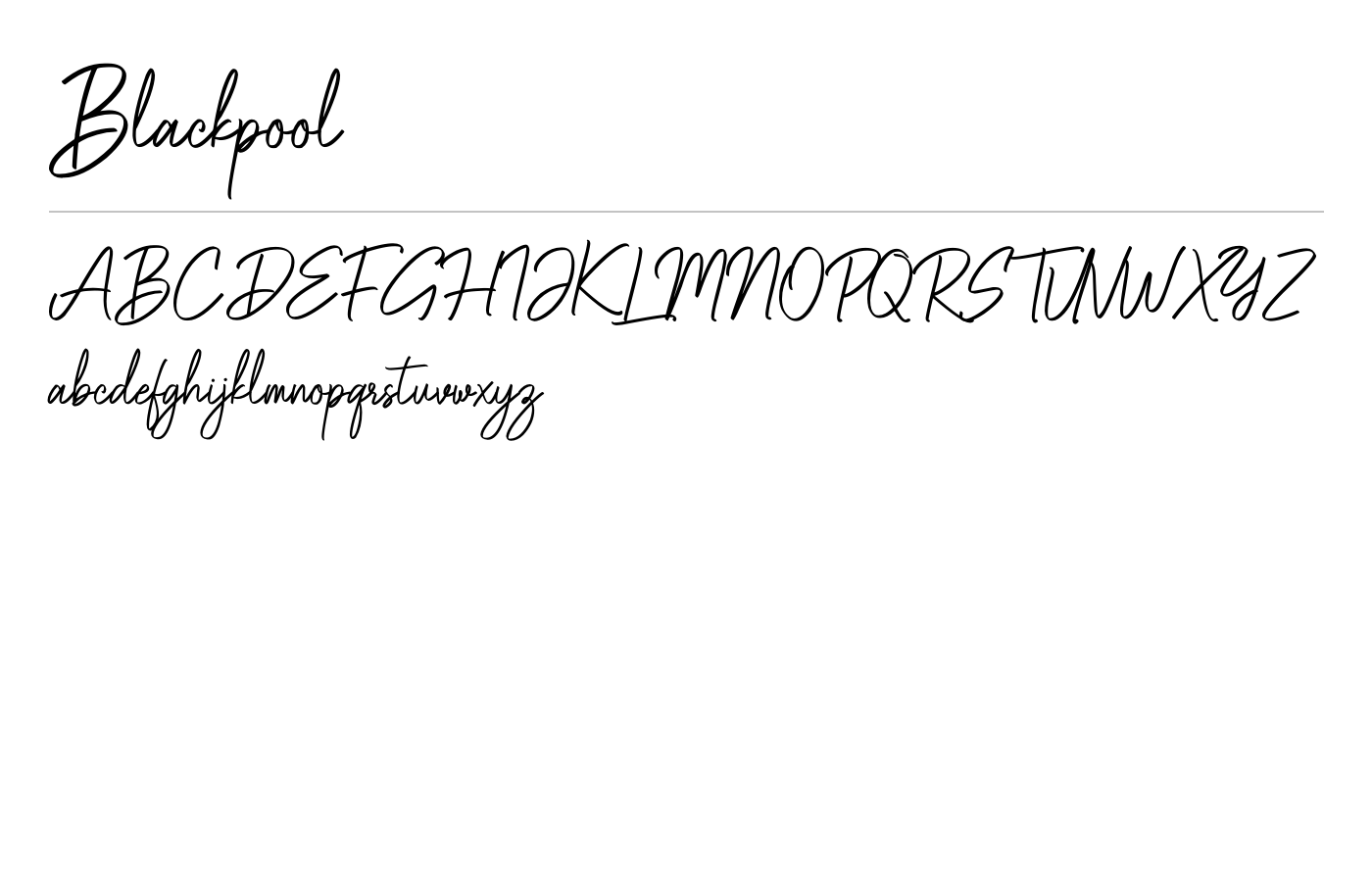 Blackpool Font preview