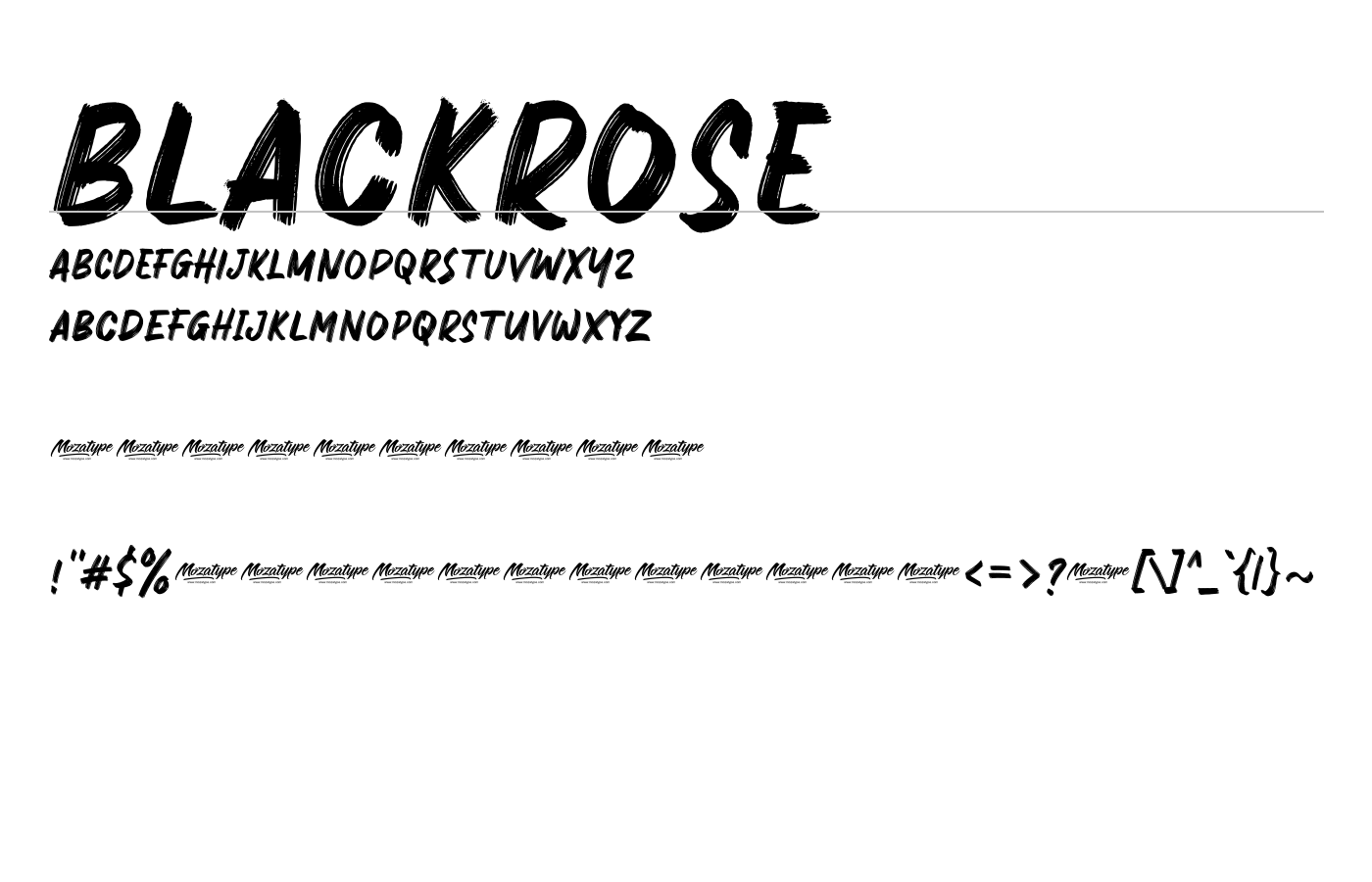 BlackrosE Font preview