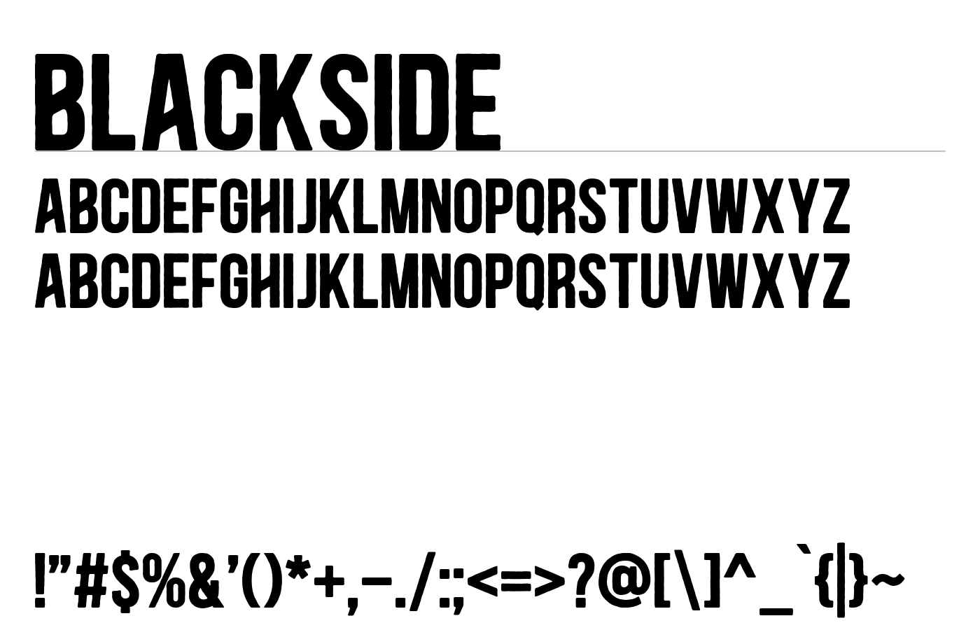 Blackside Font preview