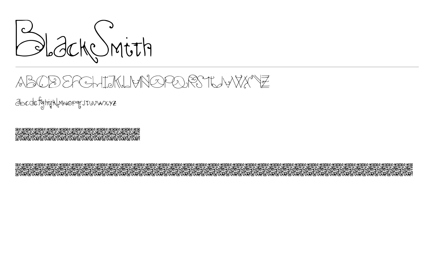 BlackSmith Font preview