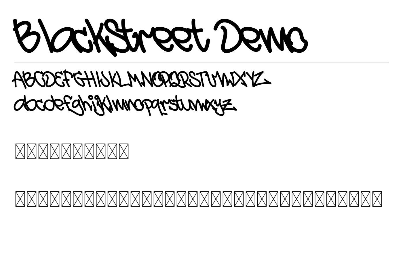 BlackStreet Demo Font preview