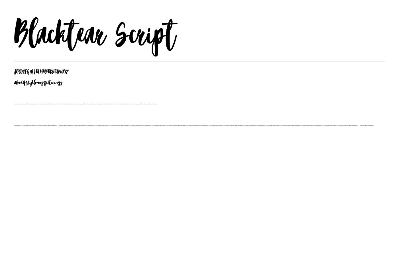 Blacktear Script Font preview