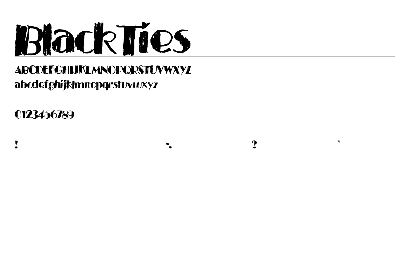 BlackTies Font preview