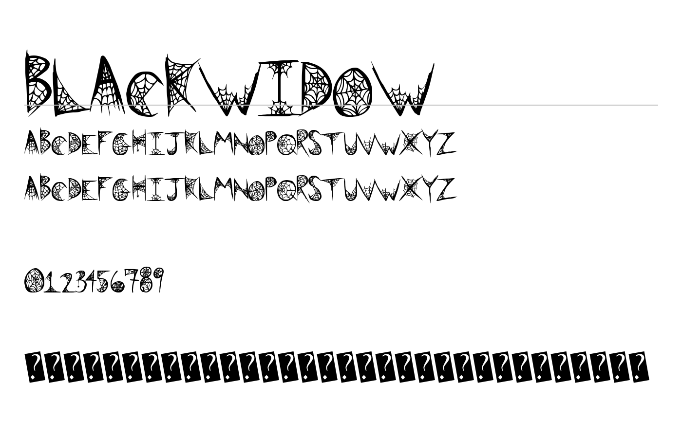 BlackWidow Font preview