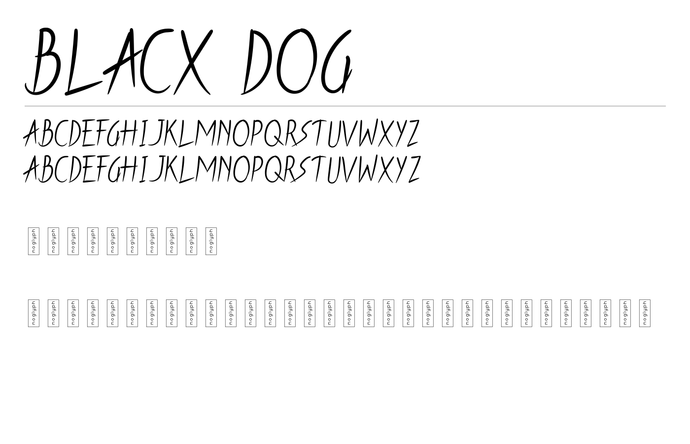 BLacx Dog Font preview