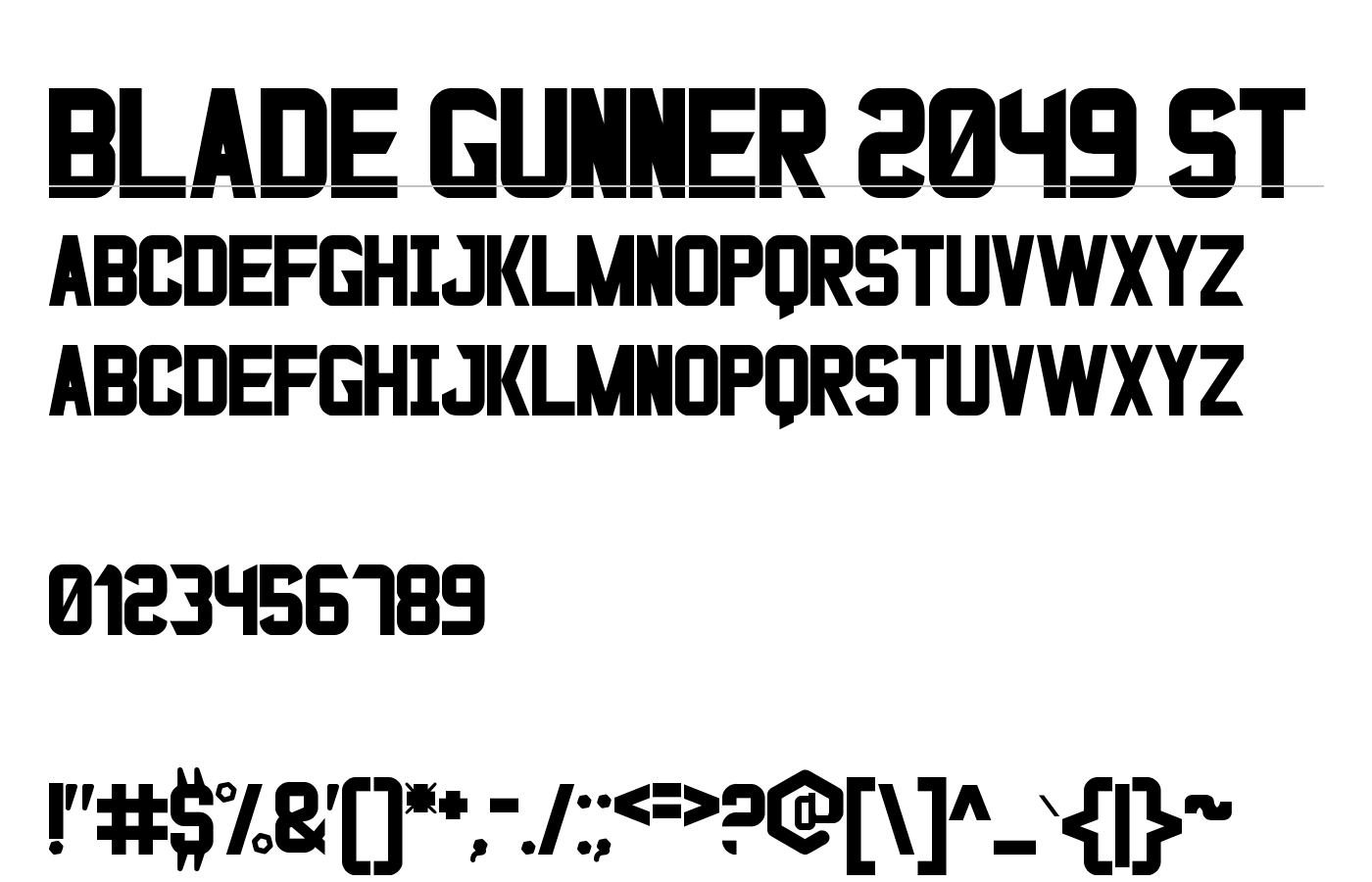 Blade Gunner 2049 St Font preview