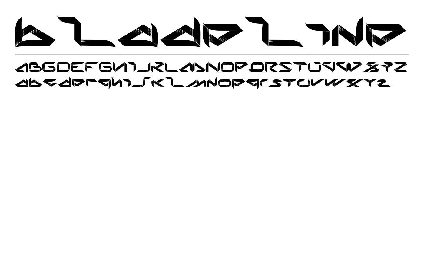 bladeline Font preview