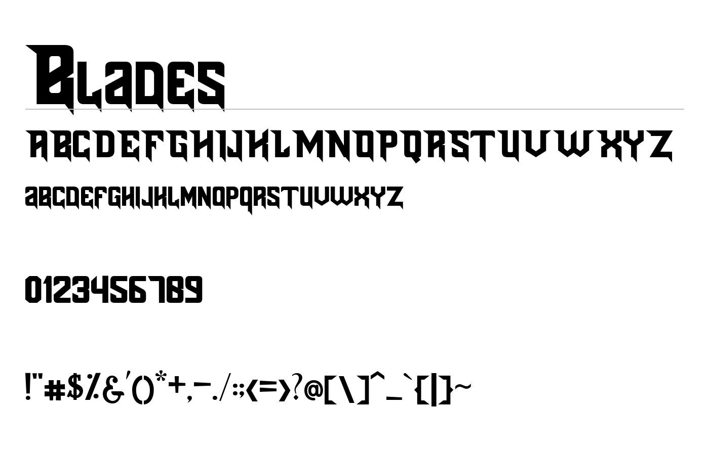Blades Font preview